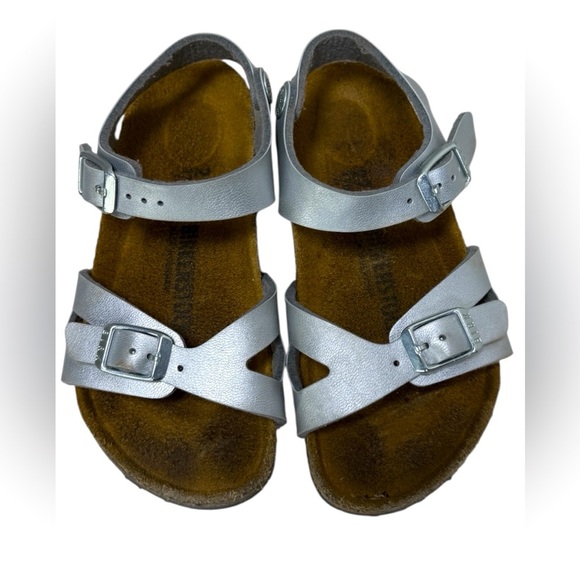 Birkenstock Other - Little Kids Silver Rio‎ Birkenstock Strap On Sandals-Size 27 (US 9-9.5)